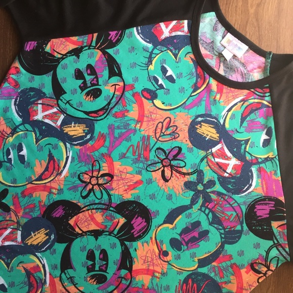 Disney Mickey and Minnie Print Baseball Tee - Picture 2 of 6